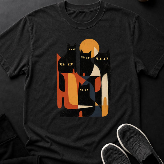 Architecture Buildings Moon Cat Tee