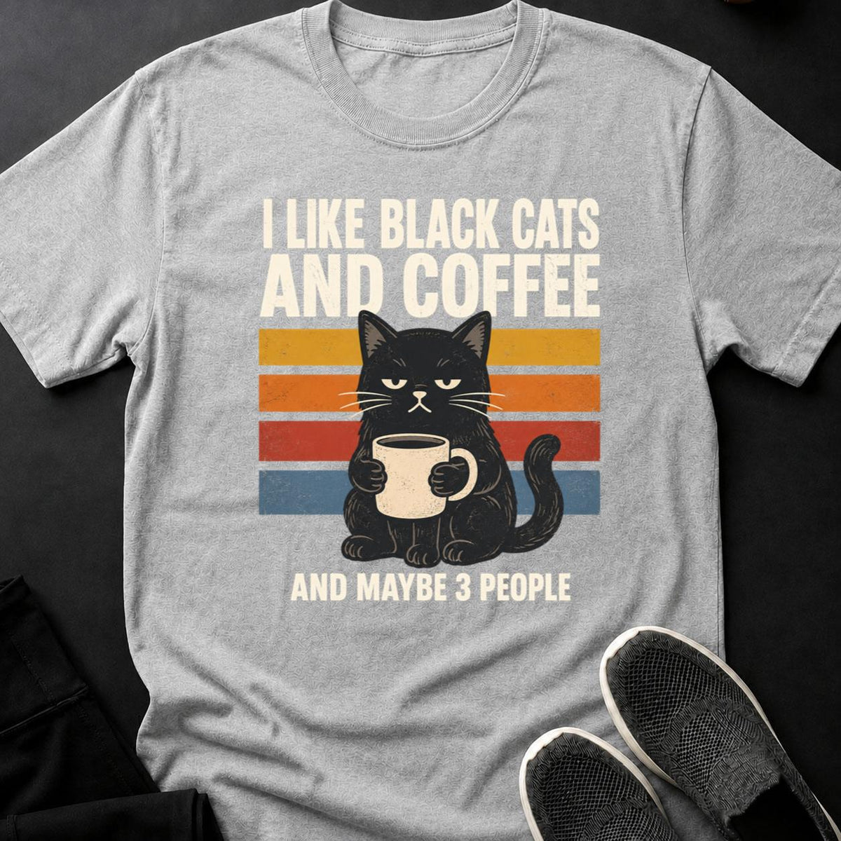 Black Cat Coffee Retro Poster