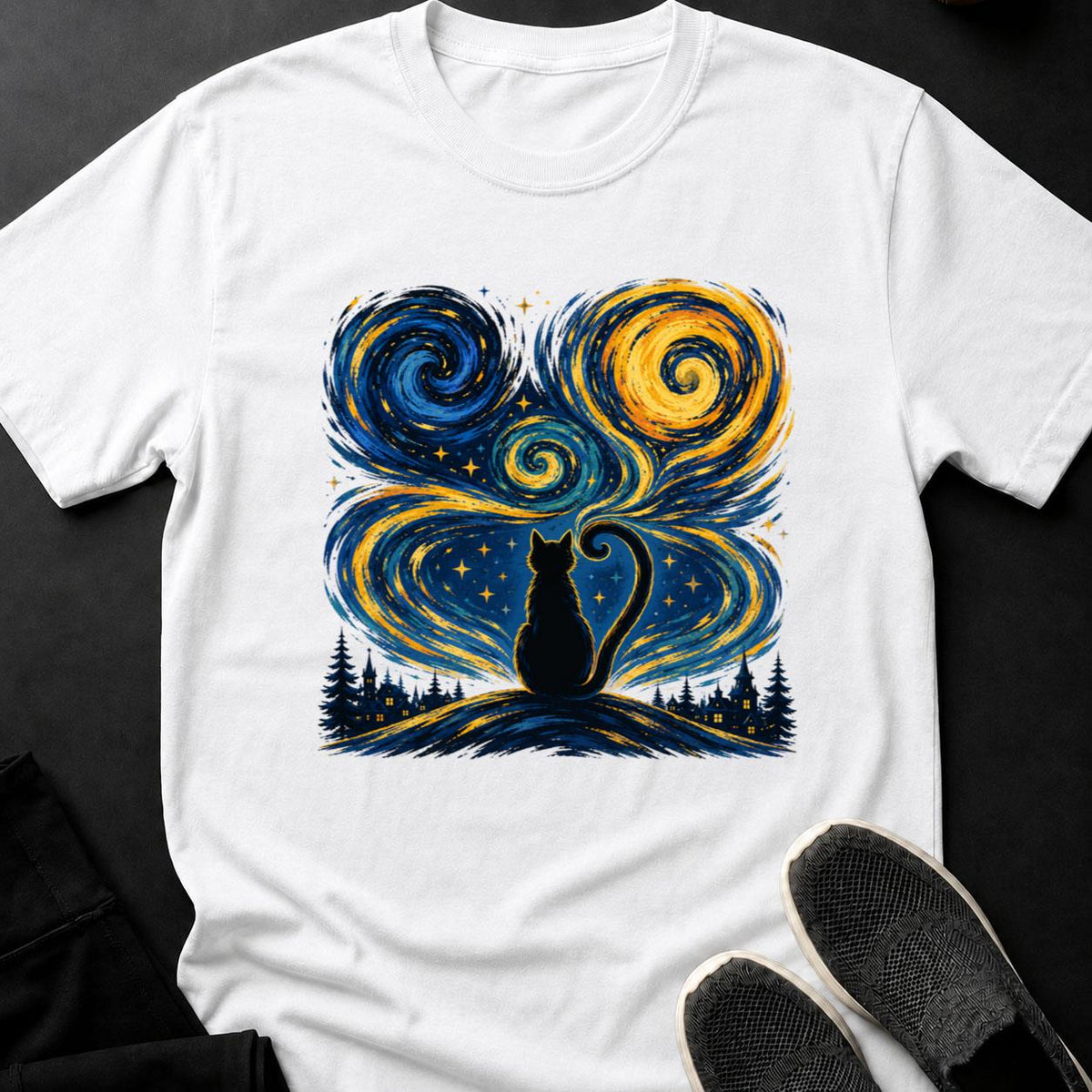 Cat’s Cosmic Spiral Nightscape