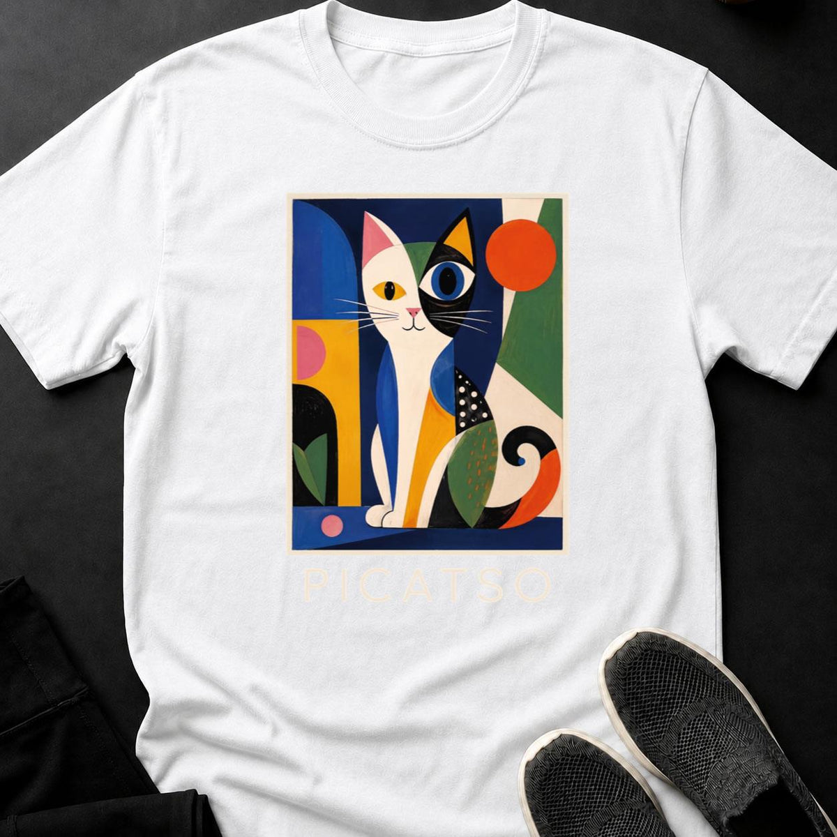 Picatso Bold Geometric Colorful Cat