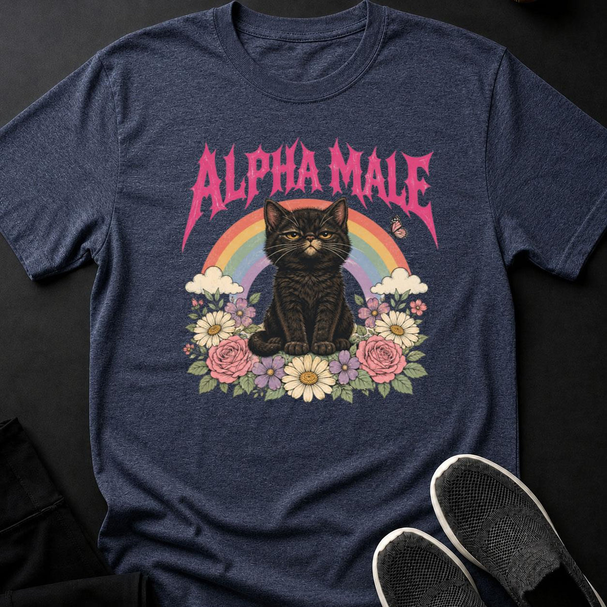 Alpha Male Kitten Rainbow Garden