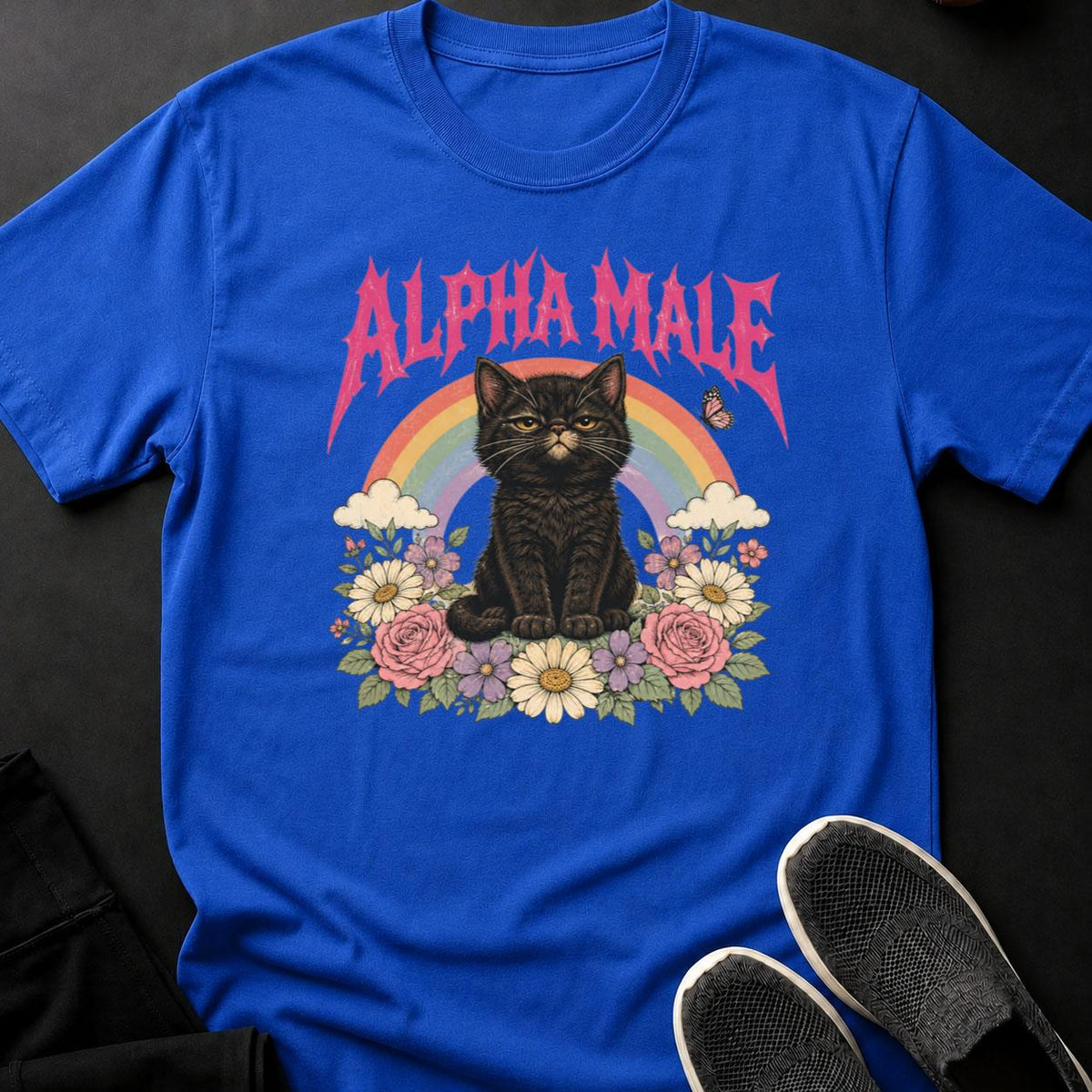 Alpha Male Kitten Rainbow Garden