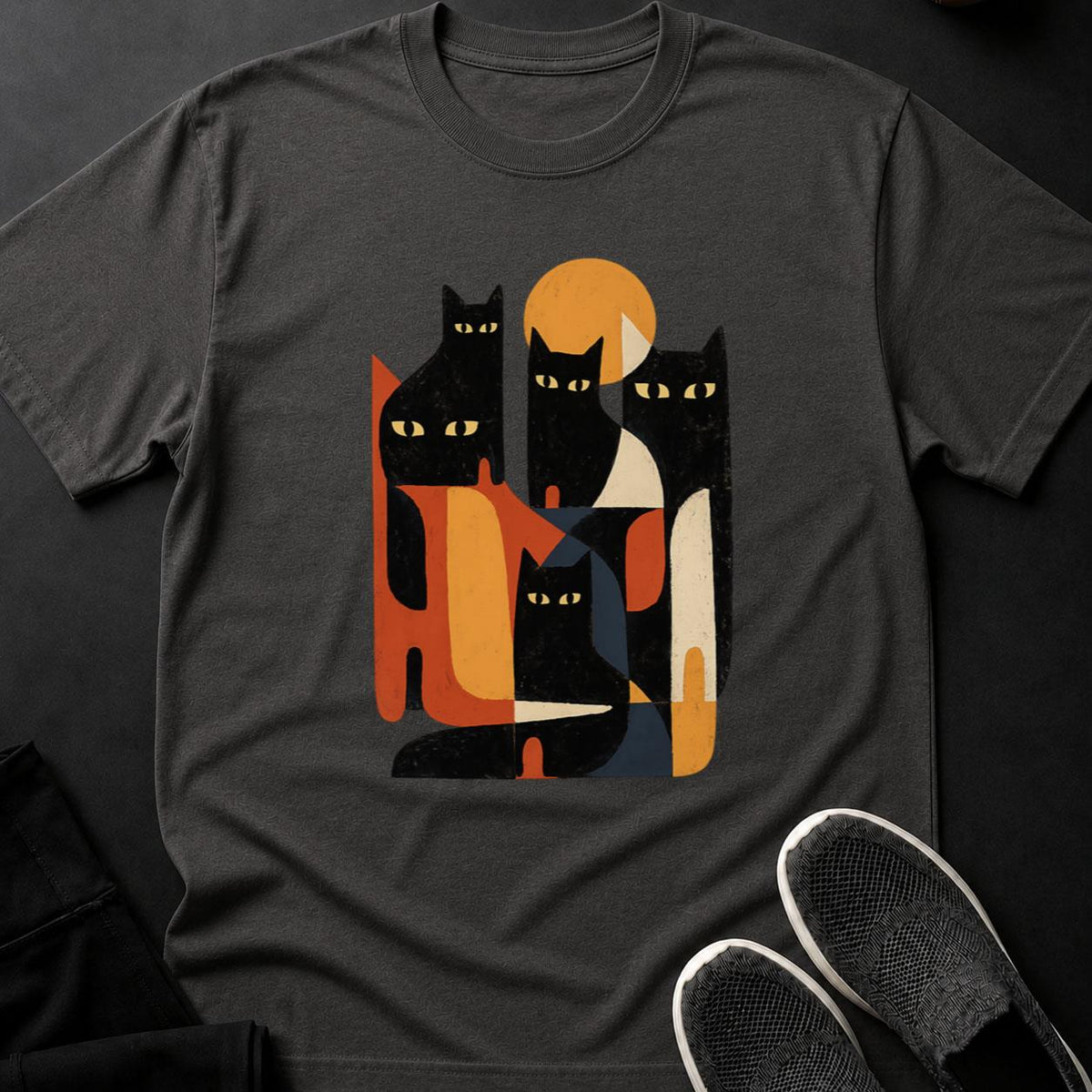 Architecture Buildings Moon Cat Tee