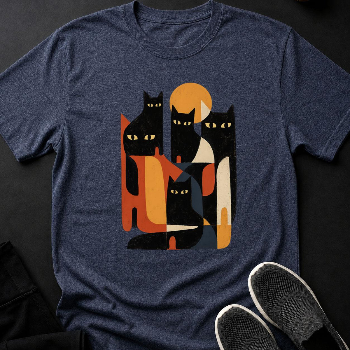 Architecture Buildings Moon Cat Tee