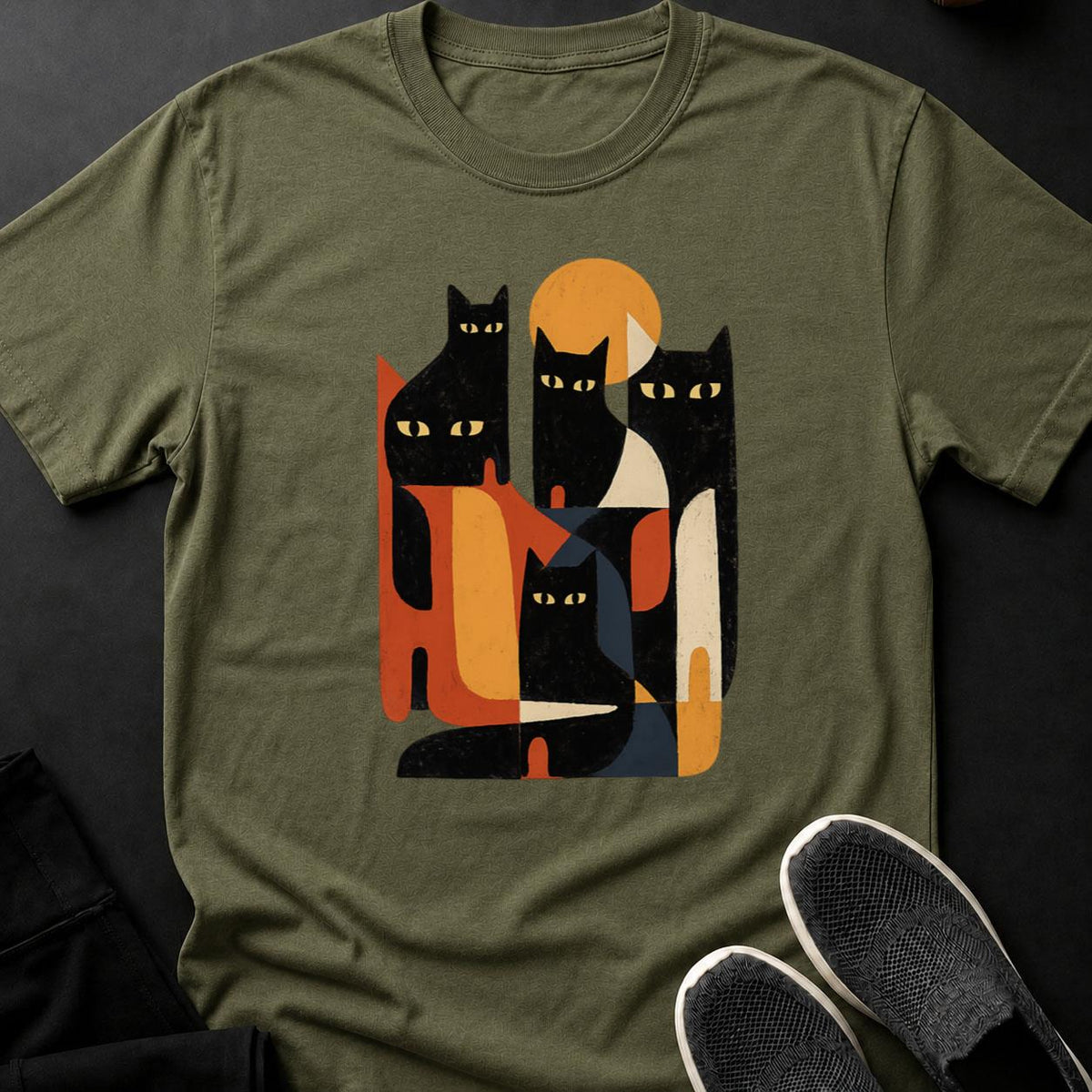 Architecture Buildings Moon Cat Tee