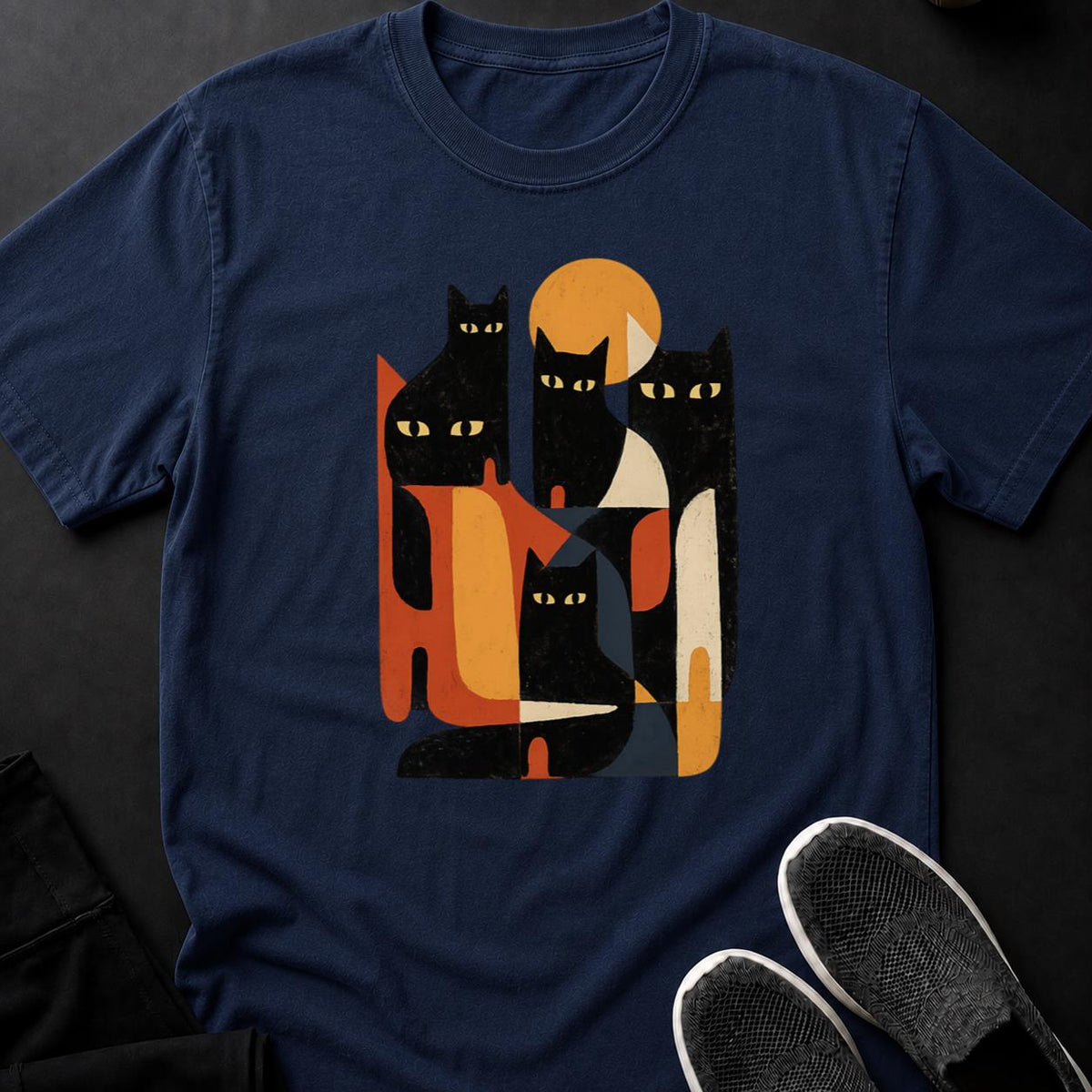 Architecture Buildings Moon Cat Tee