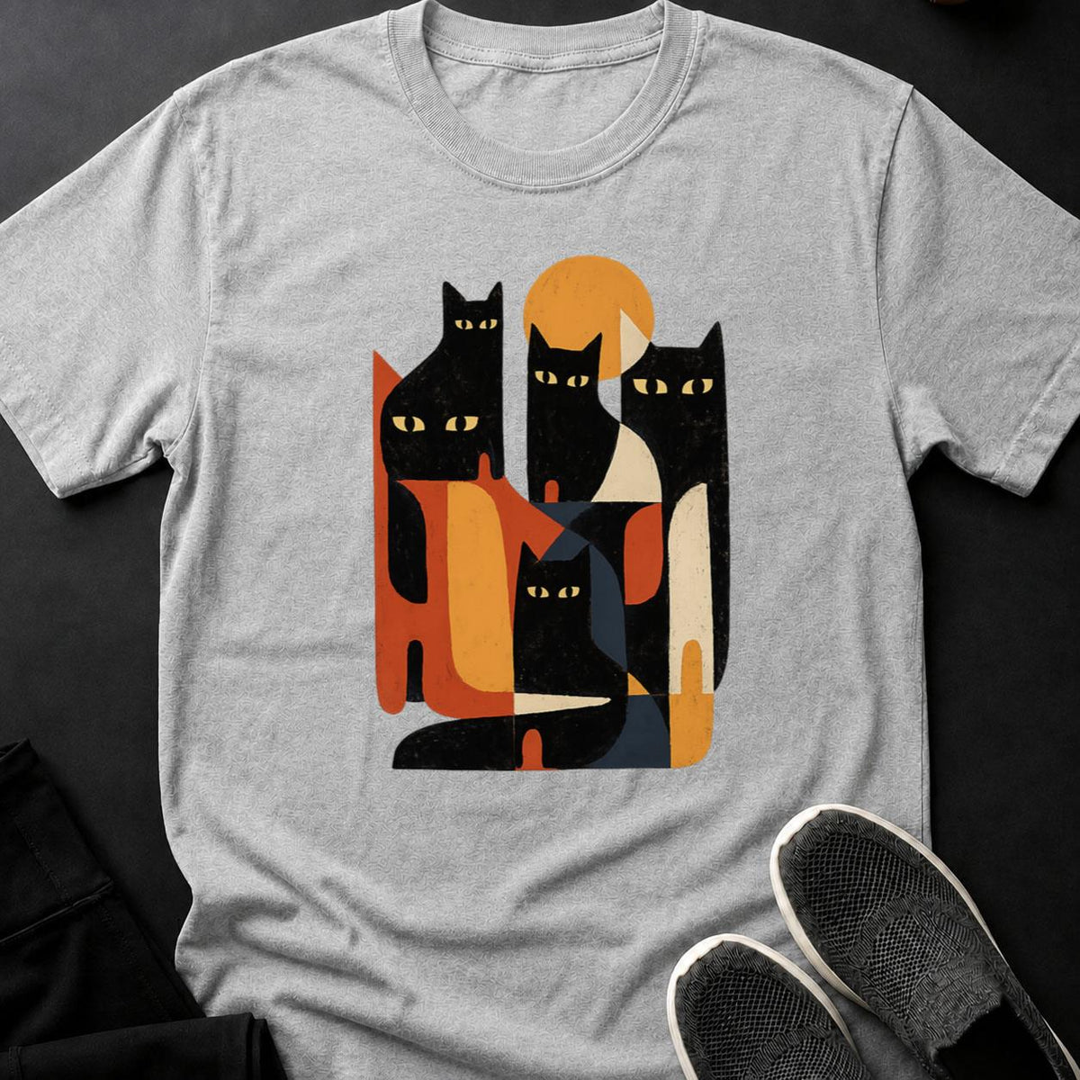 Architecture Buildings Moon Cat Tee