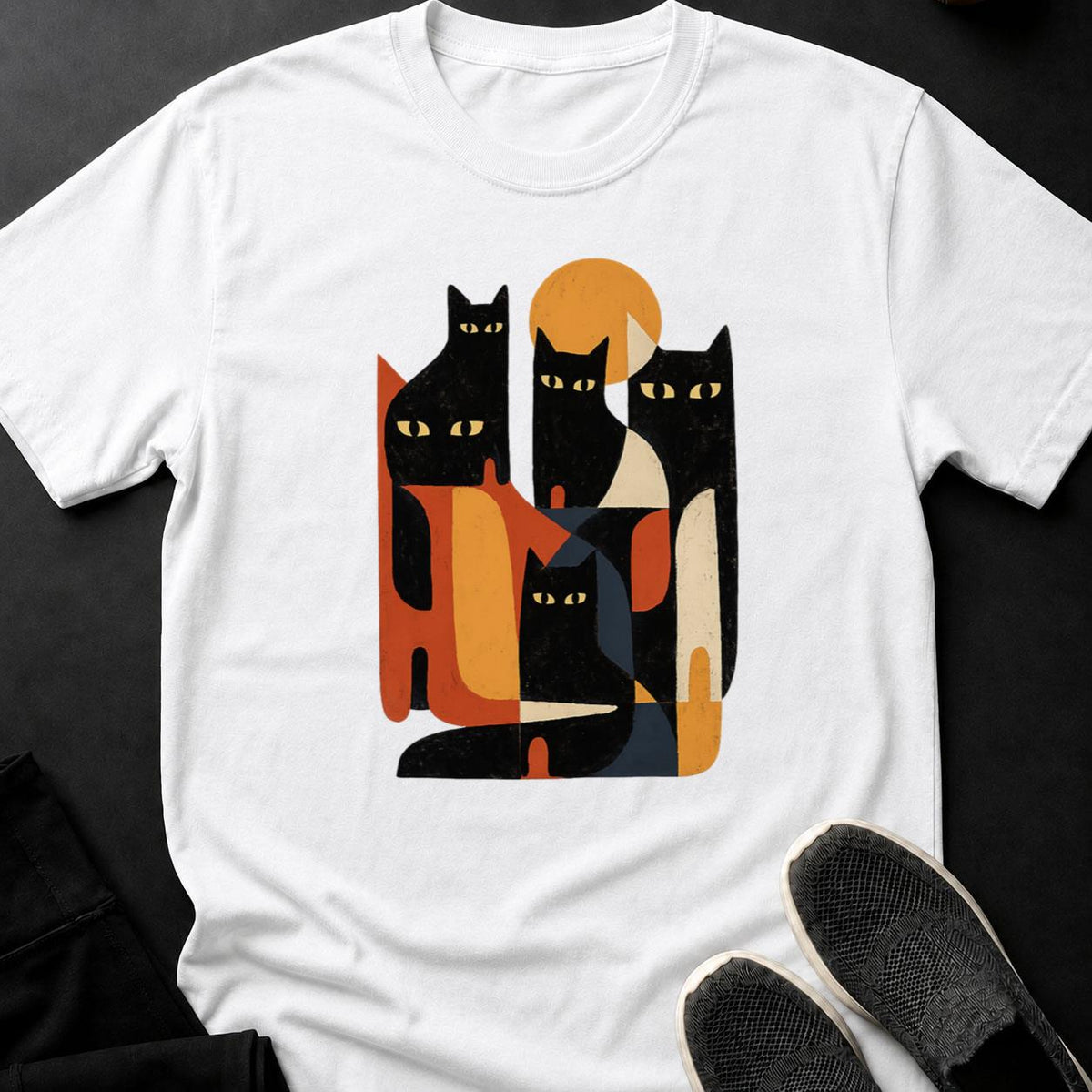 Architecture Buildings Moon Cat Tee