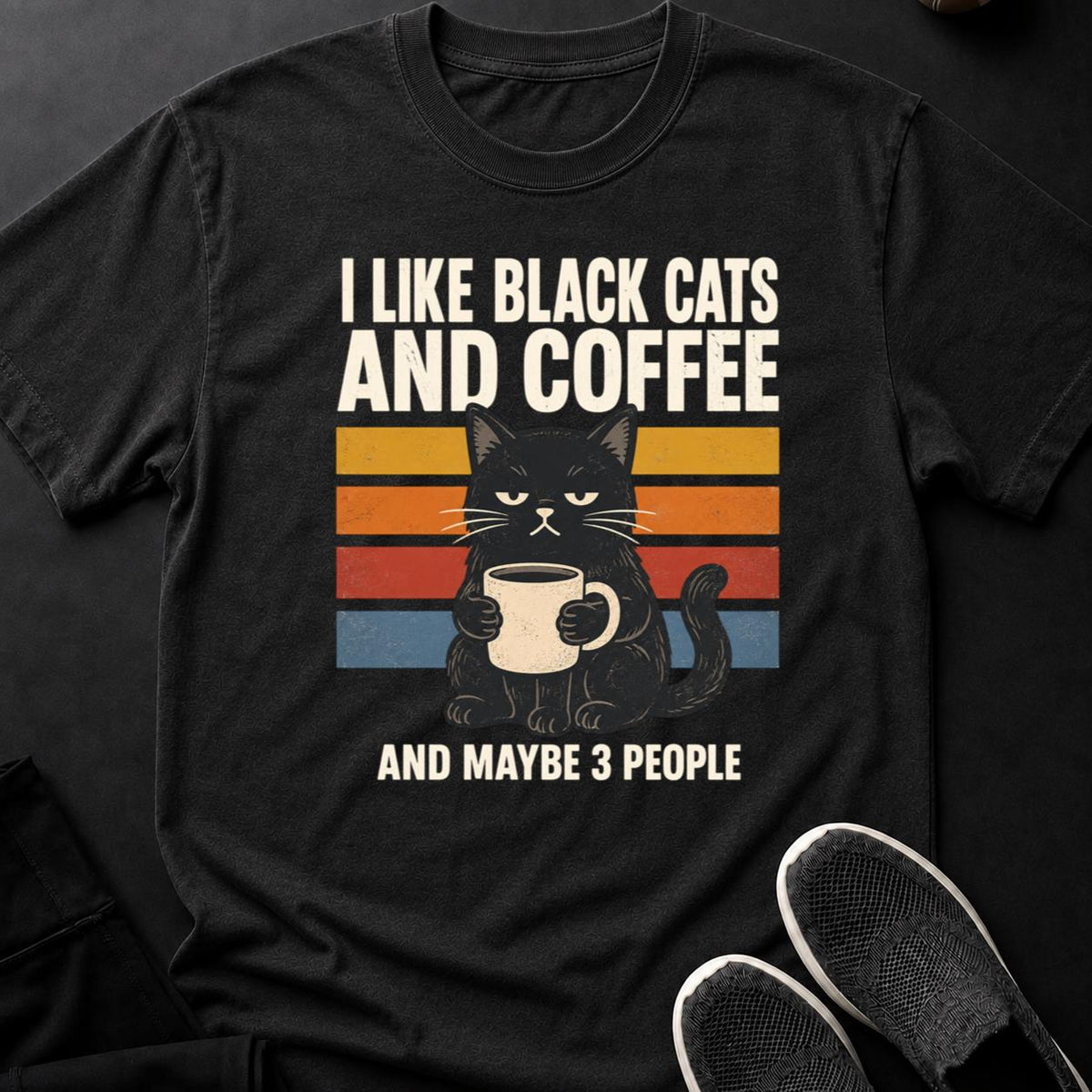 Black Cat Coffee Retro Poster