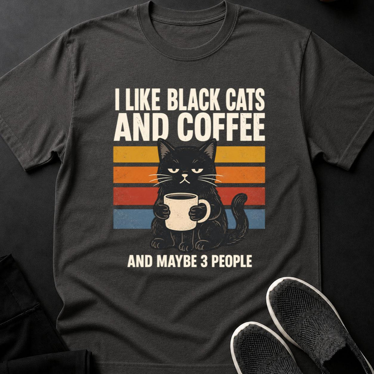 Black Cat Coffee Retro Poster