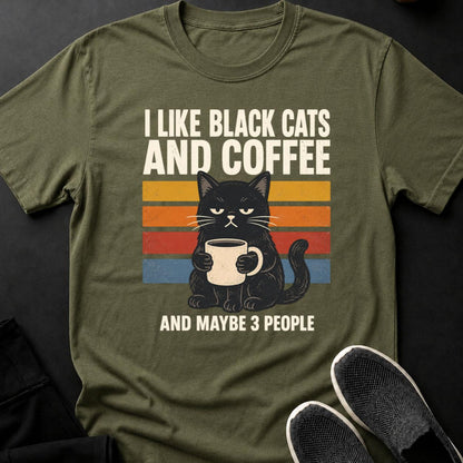 Black Cat Coffee Retro Poster