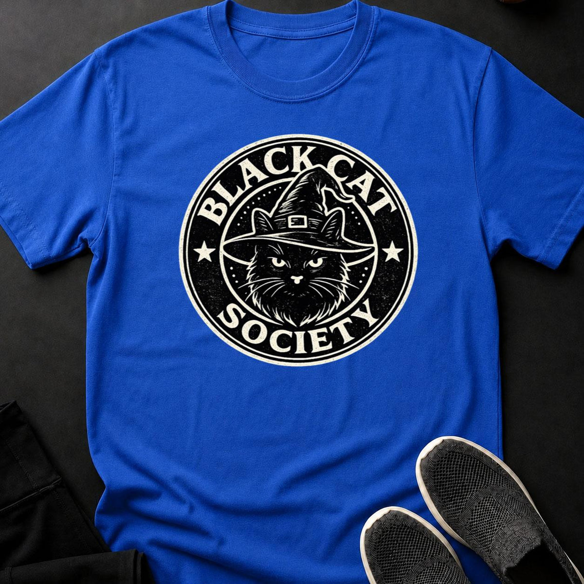 Black Cat Society Witch Hat Tee