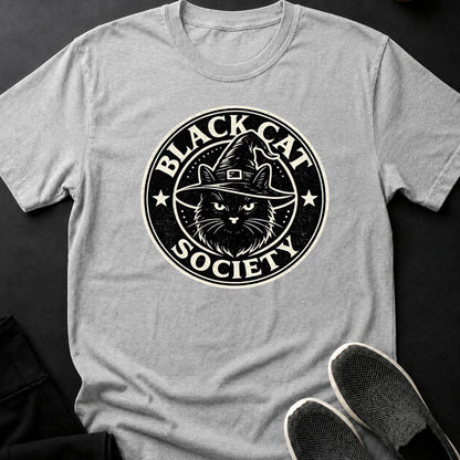 Black Cat Society Witch Hat Tee