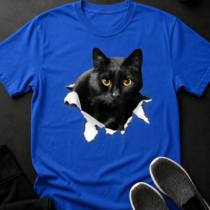Black Cat Tearing Through Paper Tee