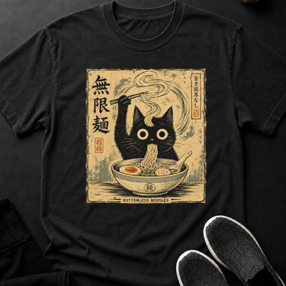 Bottomless Noodles_ Black Cat Ramen Print