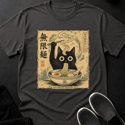 Bottomless Noodles_ Black Cat Ramen Print