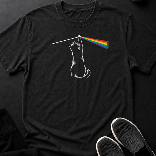 Cat Dark Side Of Moon Rainbow Tee