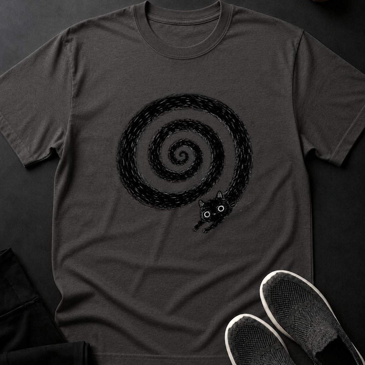 Cat Spiral Hypnotic Swirl Tee