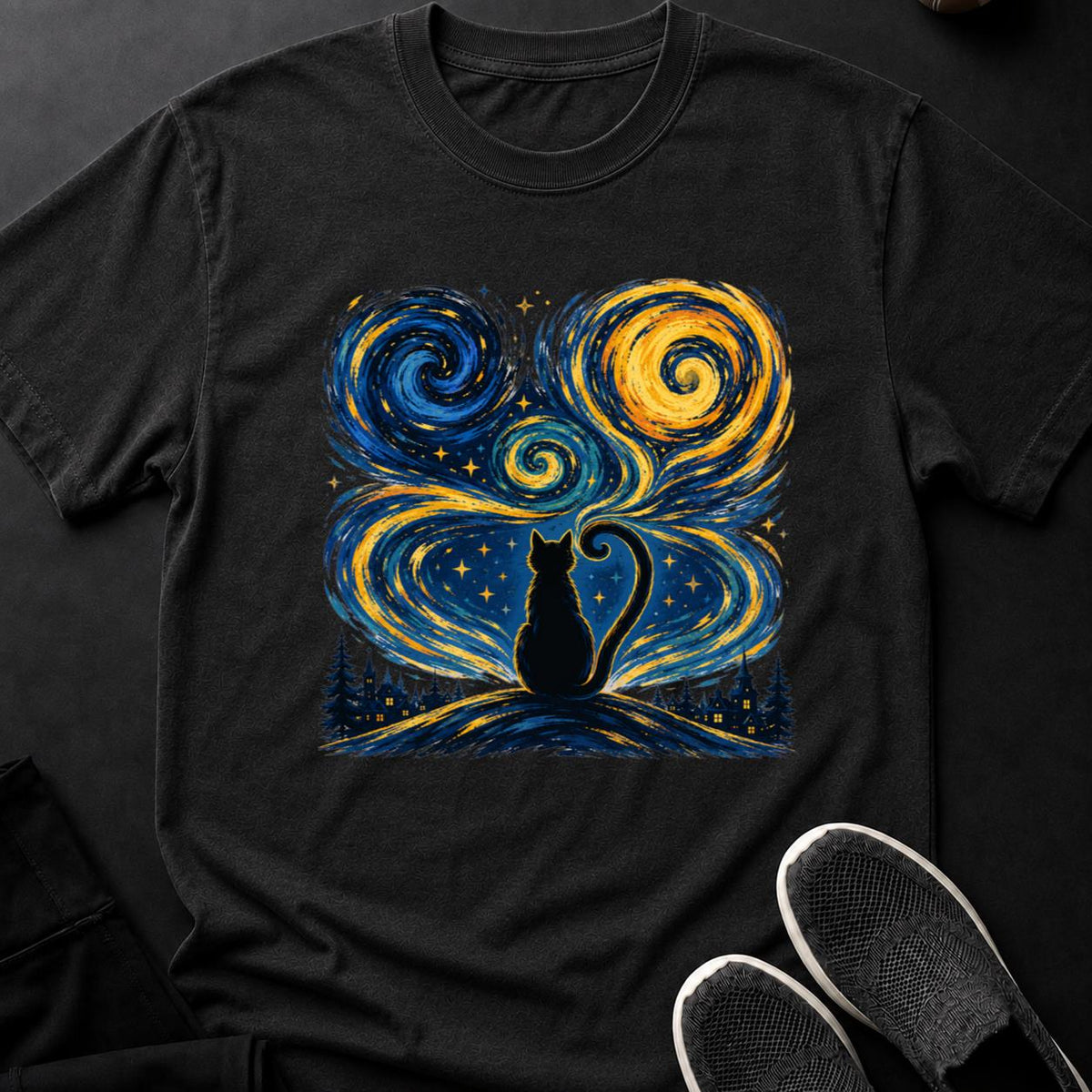 Cat’s Cosmic Spiral Nightscape