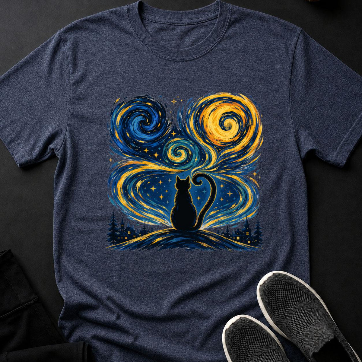 Cat’s Cosmic Spiral Nightscape