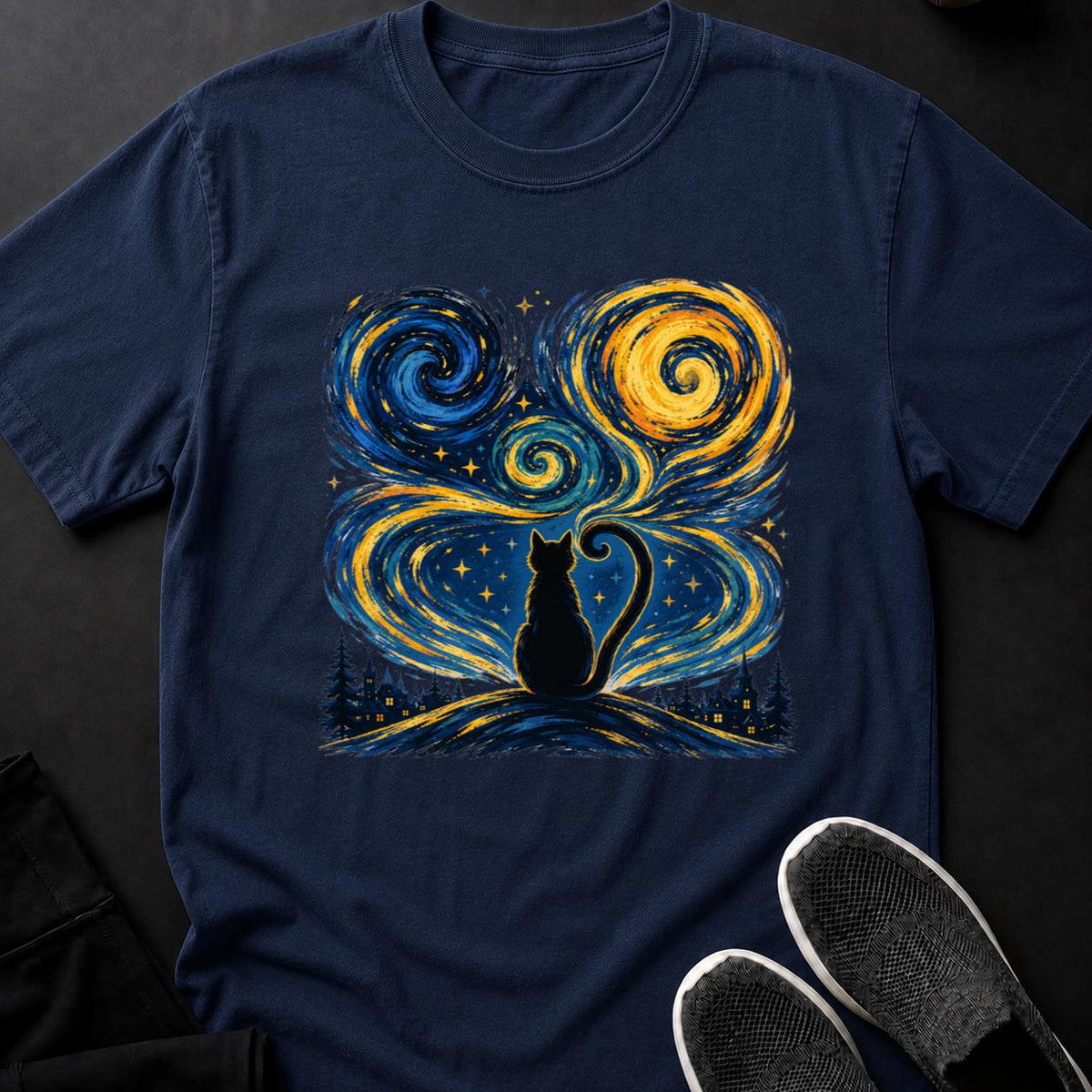 Cat’s Cosmic Spiral Nightscape