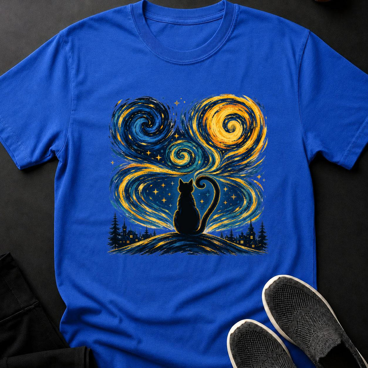 Cat’s Cosmic Spiral Nightscape