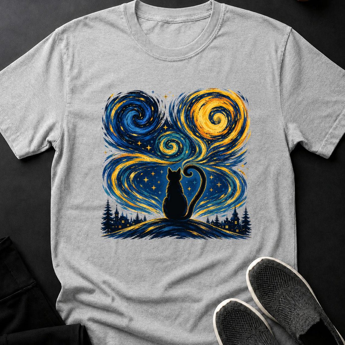 Cat’s Cosmic Spiral Nightscape