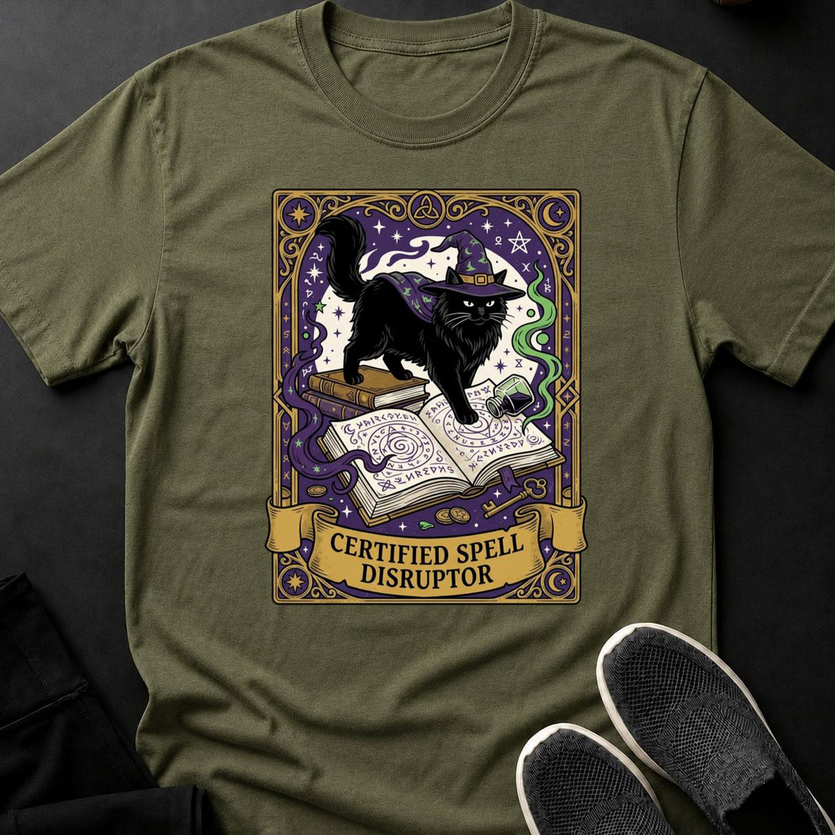 Certified Spell Disruptor Cat Tee