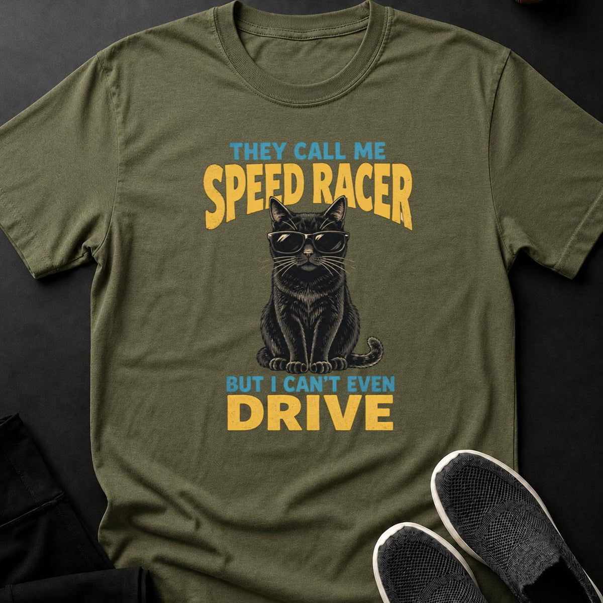 Cool Cat Speed Racer Poster