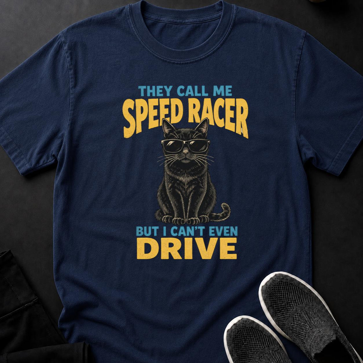 Cool Cat Speed Racer Poster