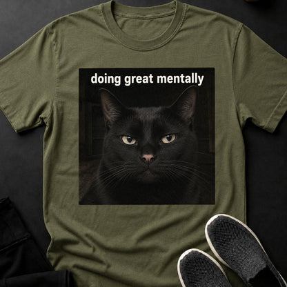 Doing Great Mentally_ Black Cat Meme