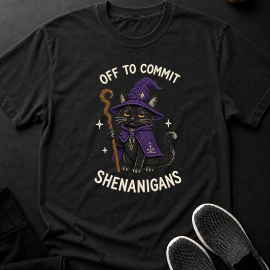 Embroidered Wizard Cat Shenanigans