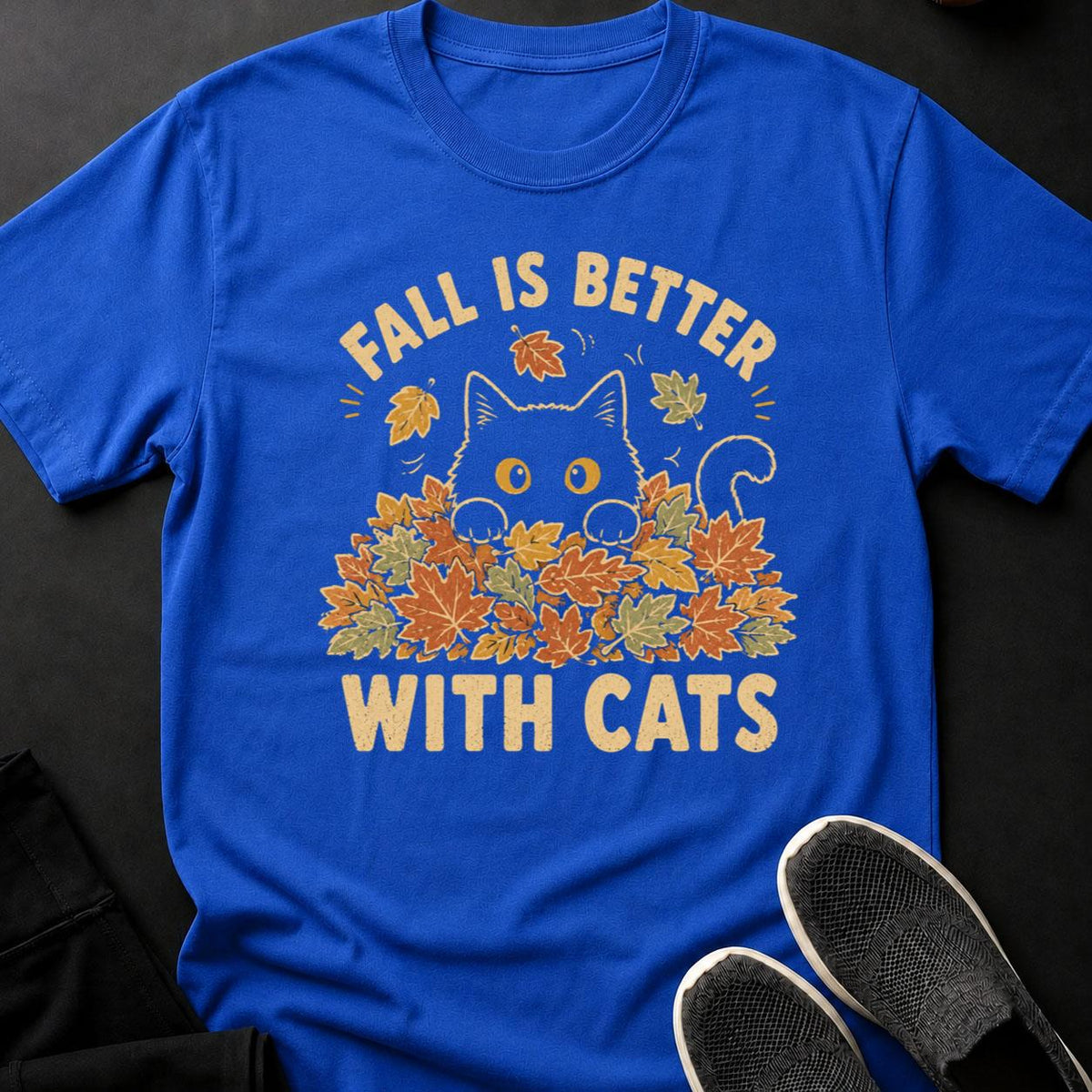 Fall Is Better With Cats Autumn Tee