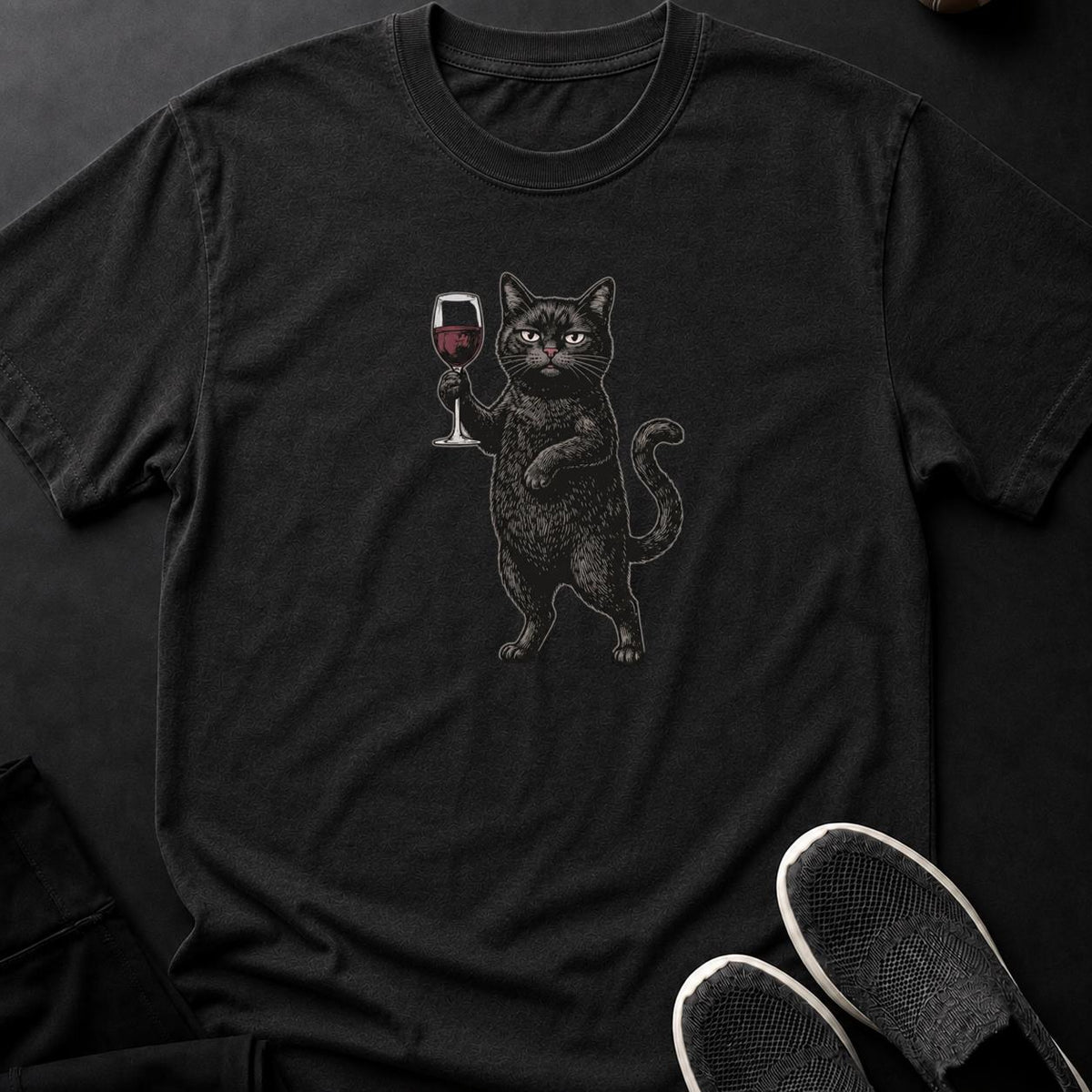 Fancy Wine Cat Shirt
