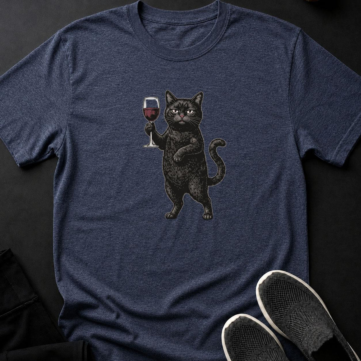 Fancy Wine Cat Shirt