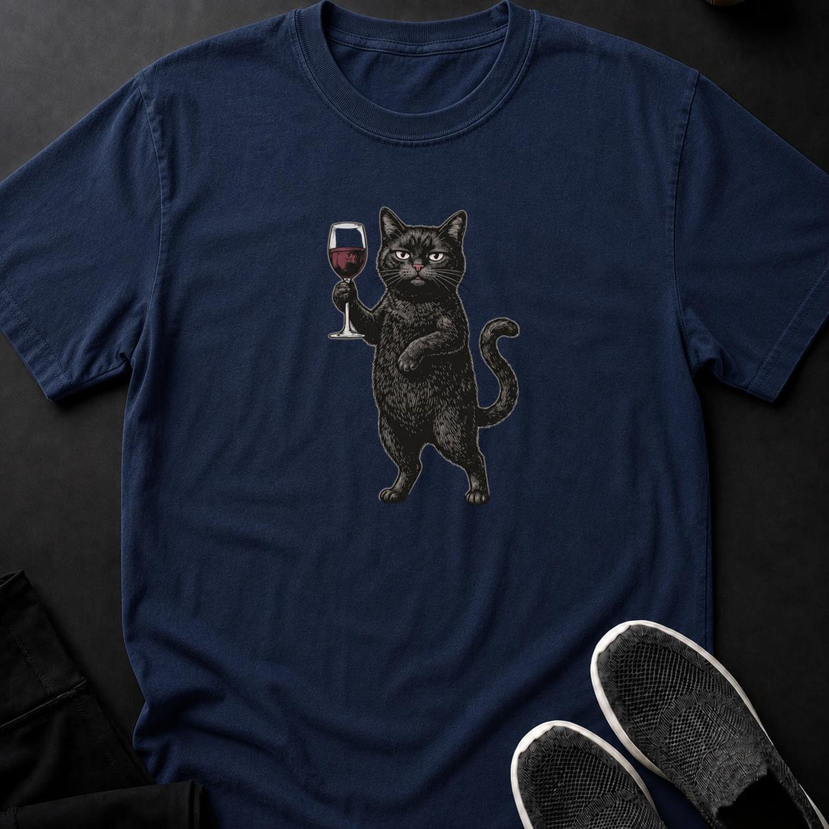 Fancy Wine Cat Shirt