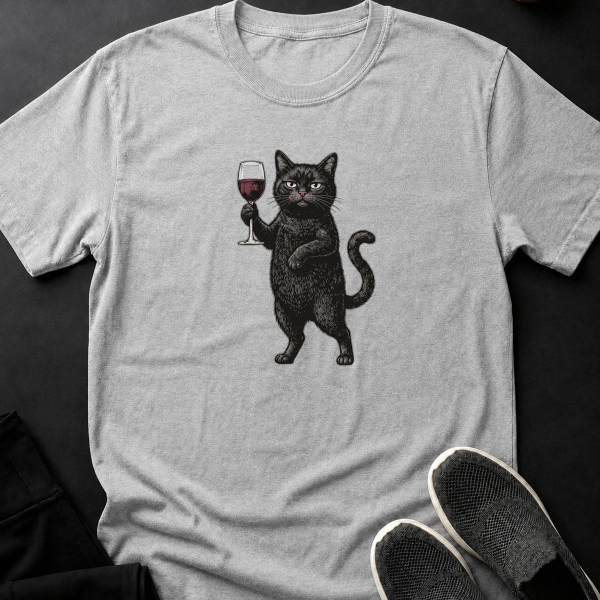 Fancy Wine Cat Shirt