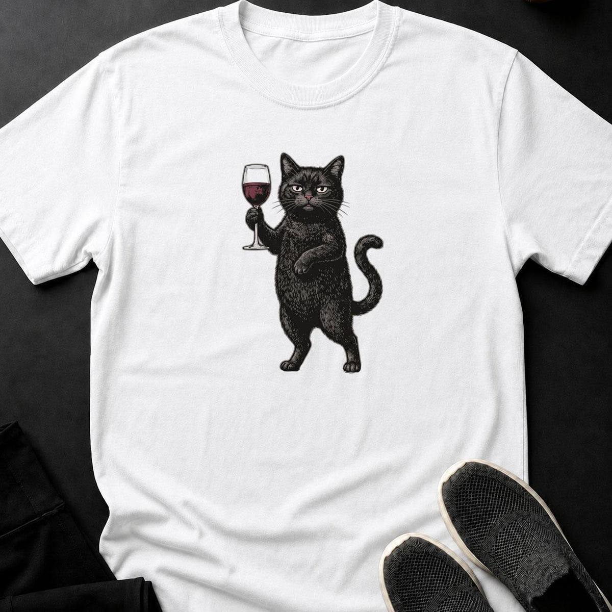 Fancy Wine Cat Shirt