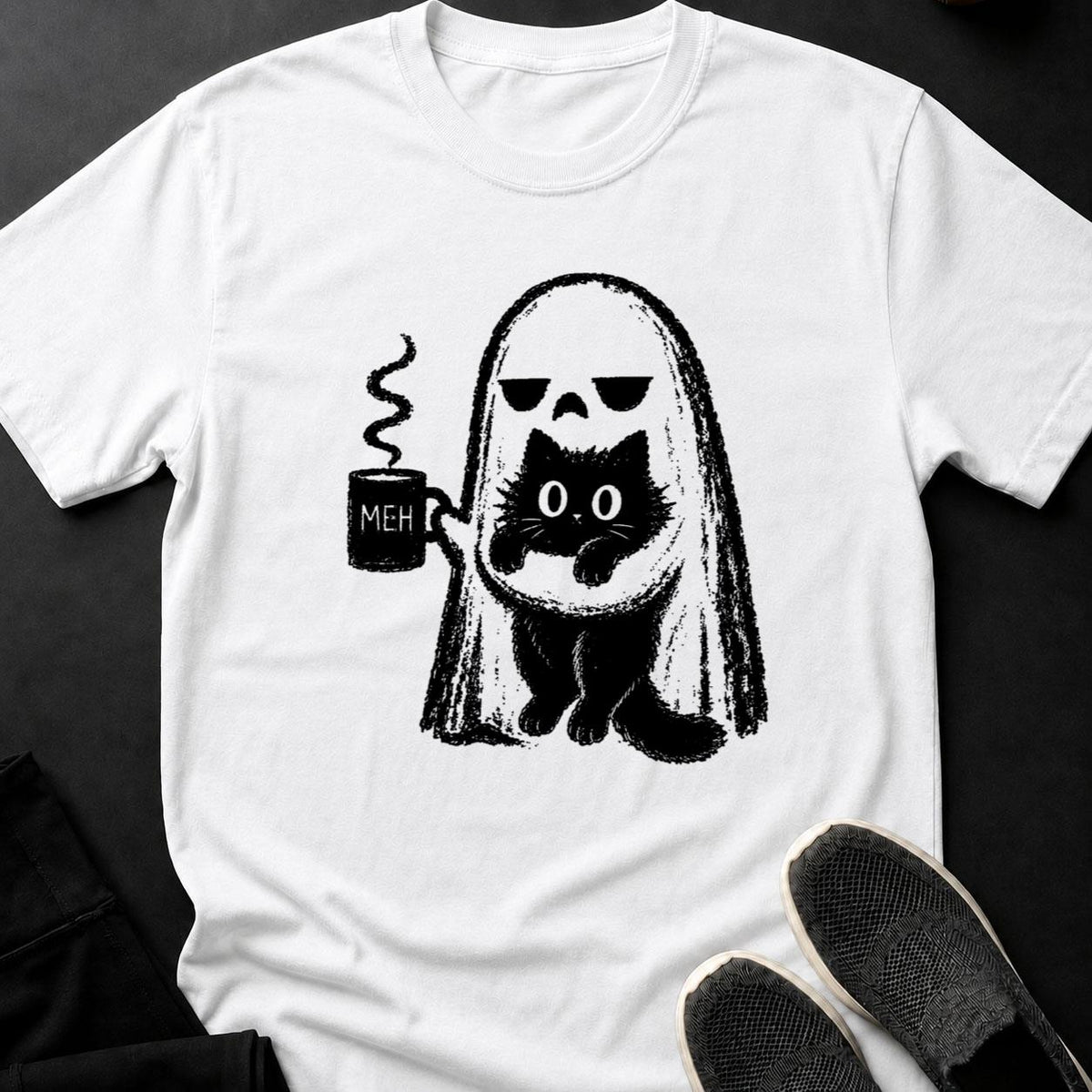Ghost Cat MEH Coffee Mug Tee