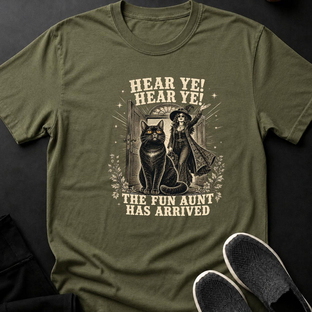 Hear Ye The Fun Aunt Has Arrived Cat Tee