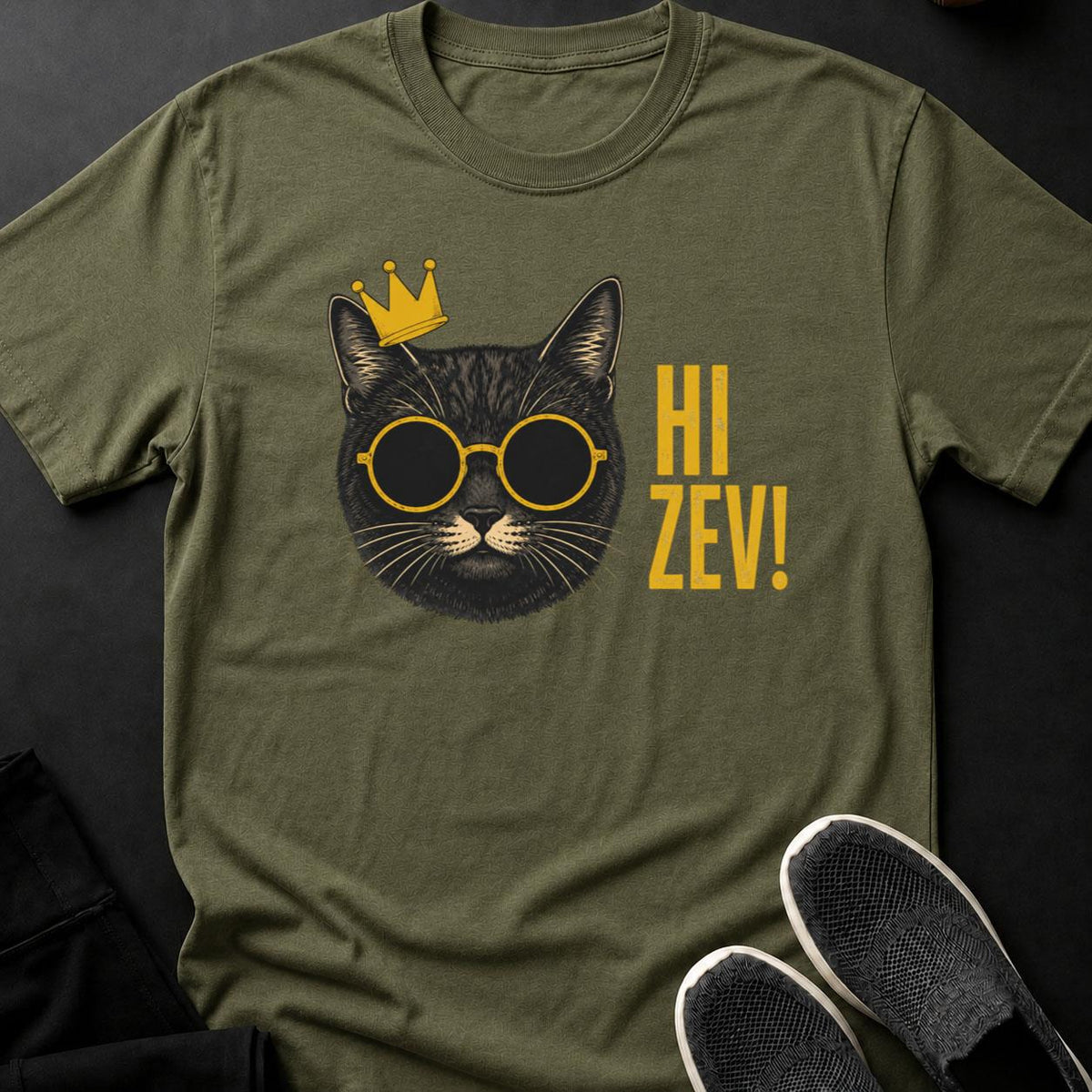 Hi Zev Crowned Cat Tee