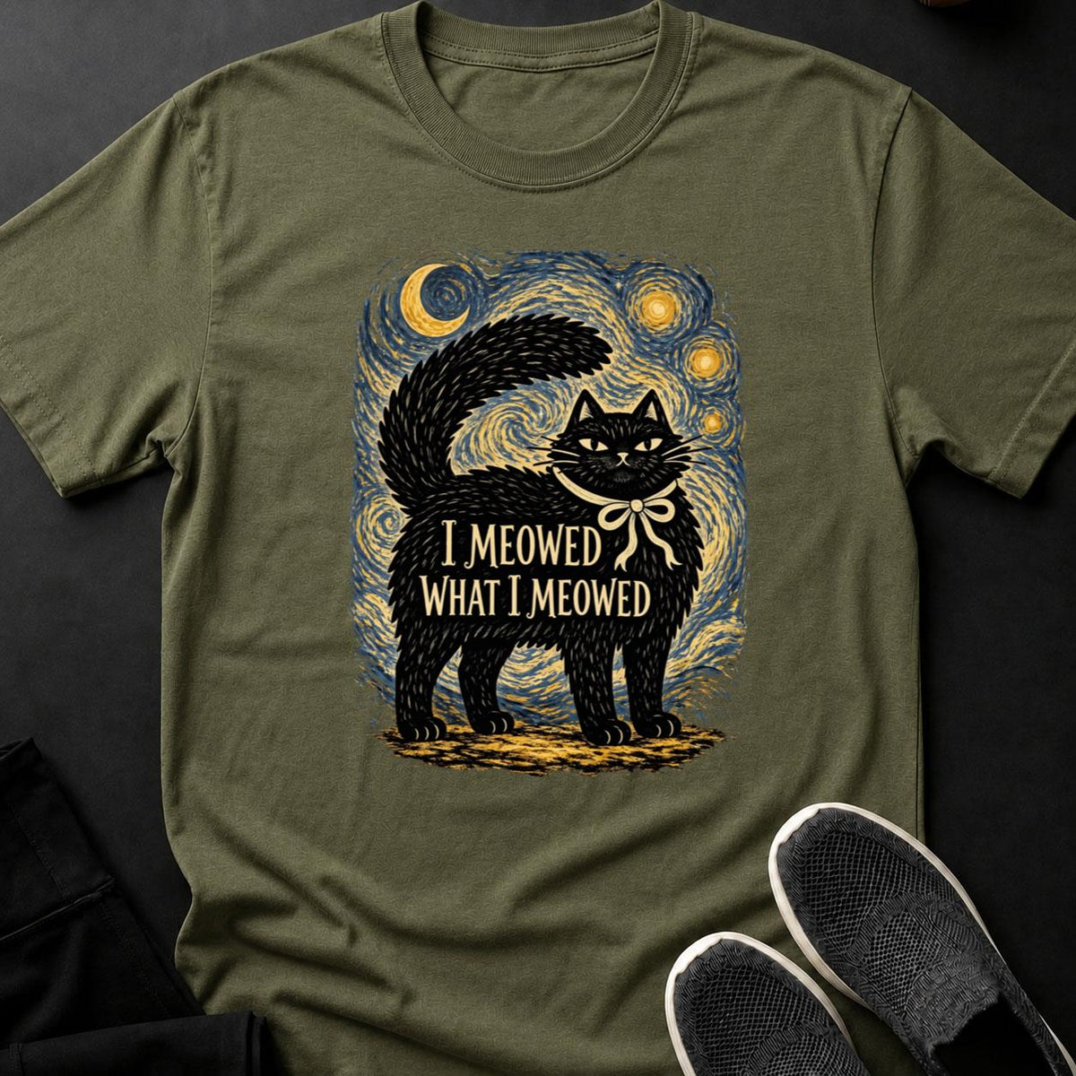 I Meowed What I Meowed Starry Night