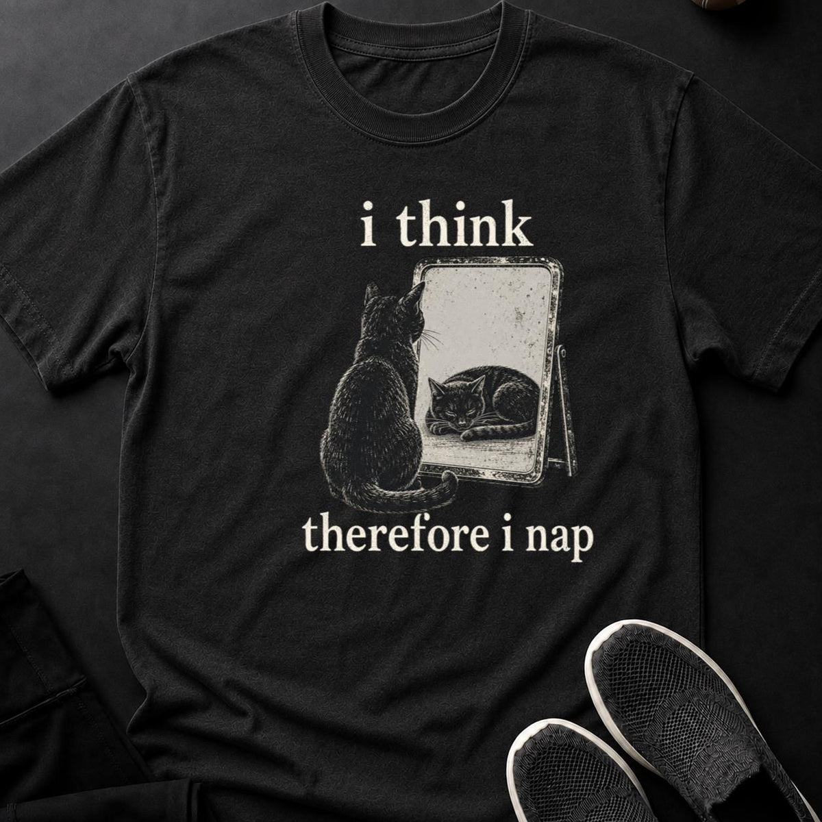 I Think Therefore I Nap Cat Tee