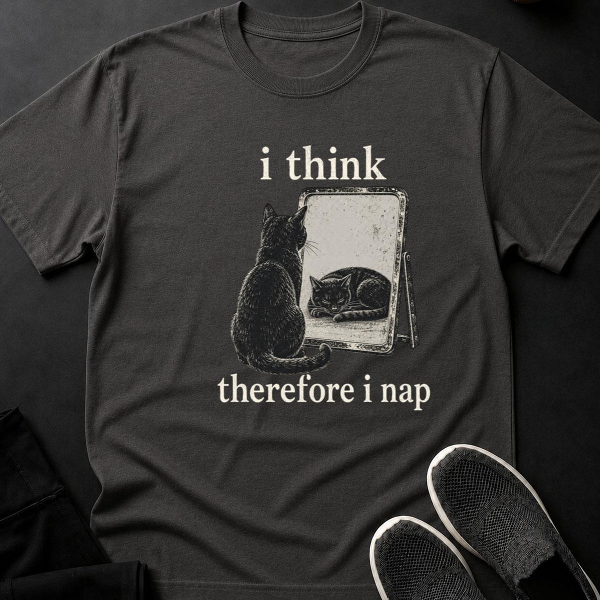 I Think Therefore I Nap Cat Tee