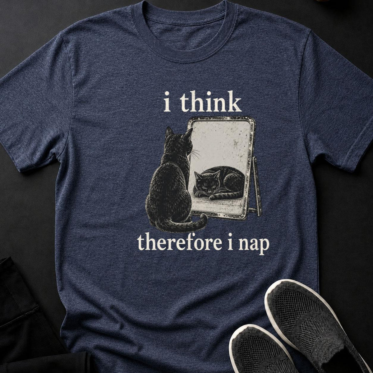 I Think Therefore I Nap Cat Tee