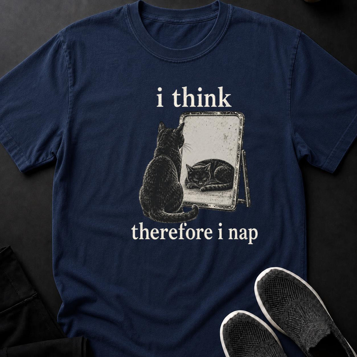 I Think Therefore I Nap Cat Tee