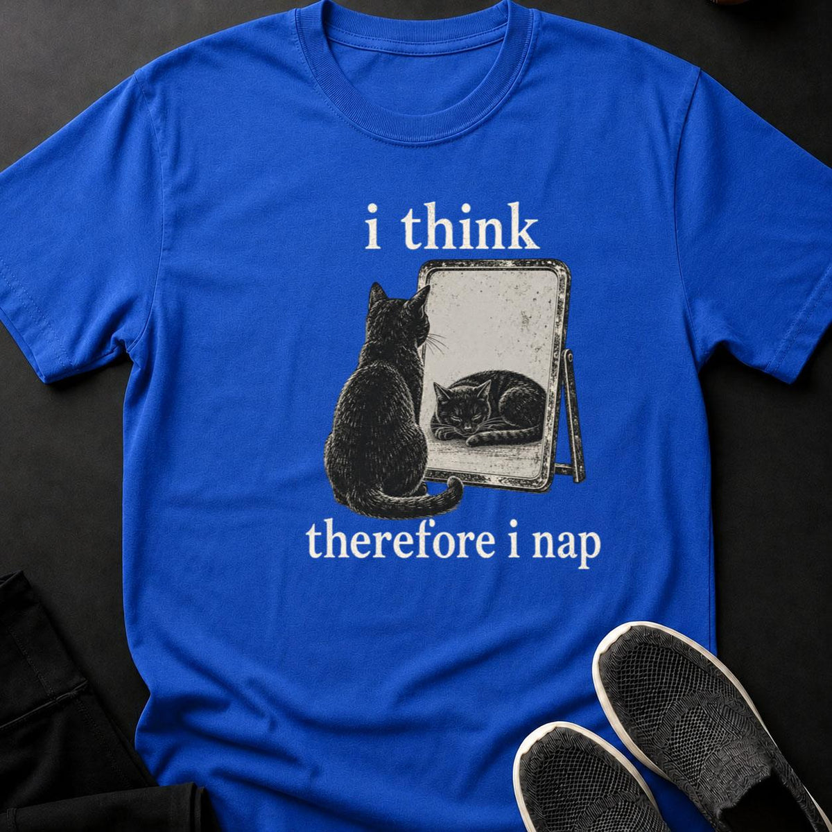 I Think Therefore I Nap Cat Tee