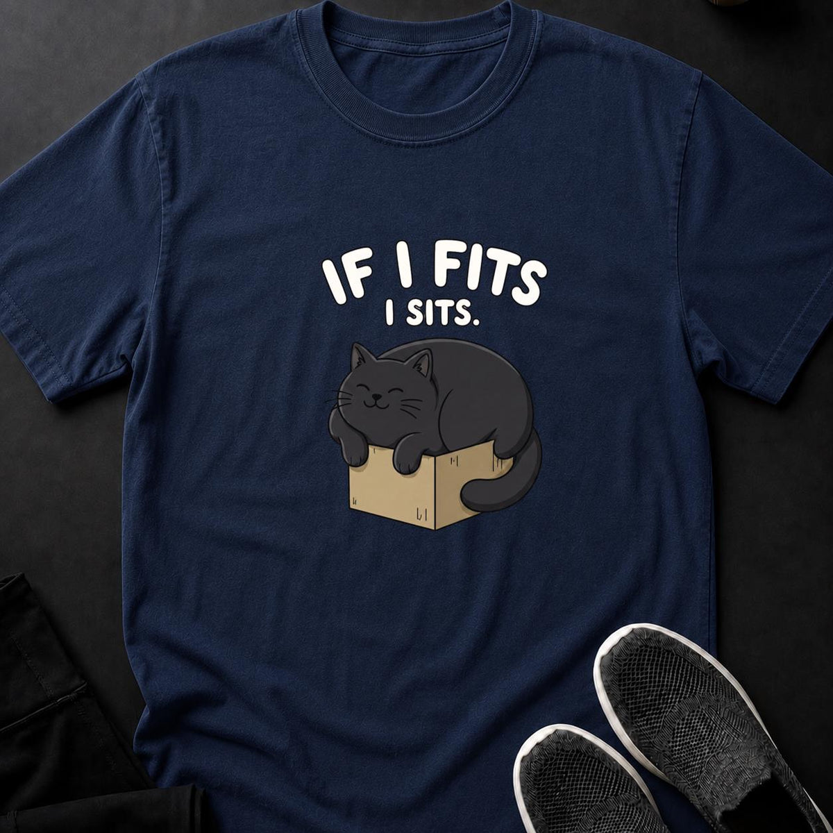 If I Fits I Sits Cat Tee
