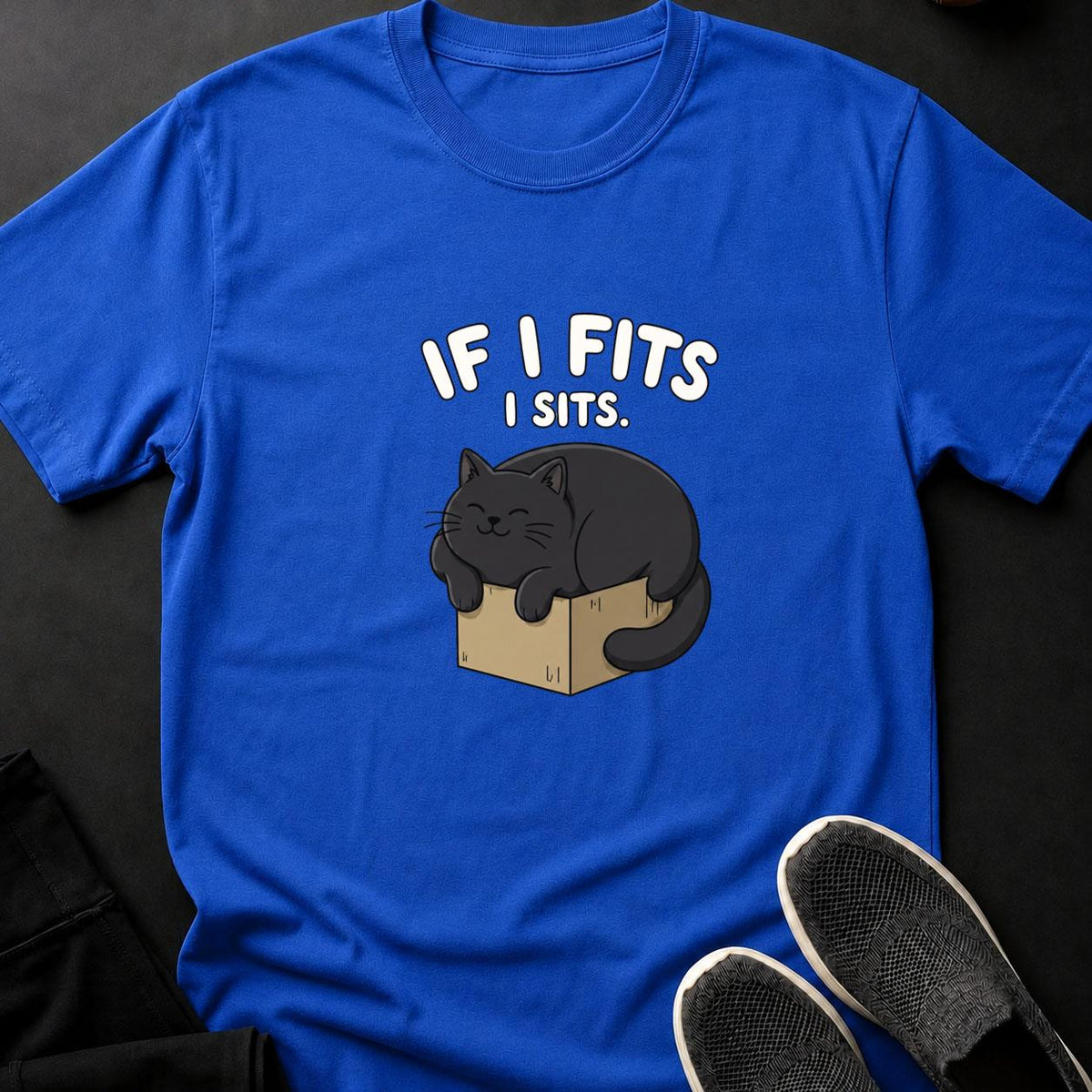 If I Fits I Sits Cat Tee
