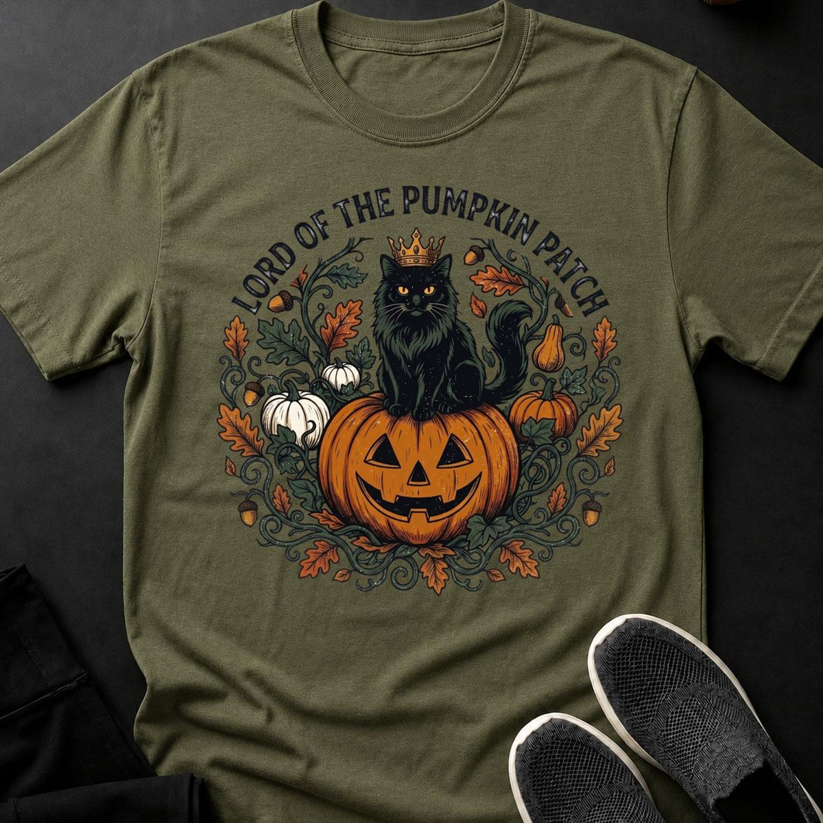 Lord Of The Pumpkin Patch Cat Tee